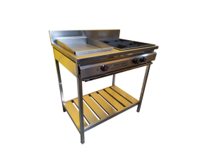 Cocina De 2 Quemadores Con Plancha