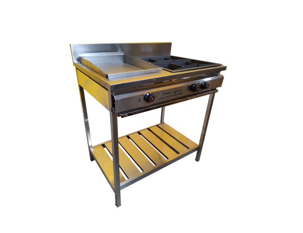 Cocina De 2 Quemadores Con Plancha