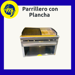 Parrillero industrial con plancha