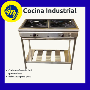 Cocina industrial de 2 quemadores